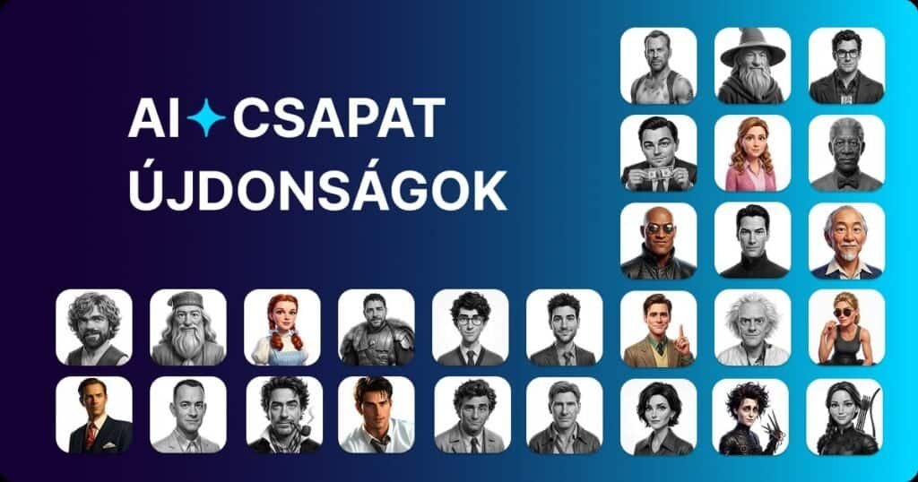 AI csapat és újdonságok képe a GENmarketer oldaláról.